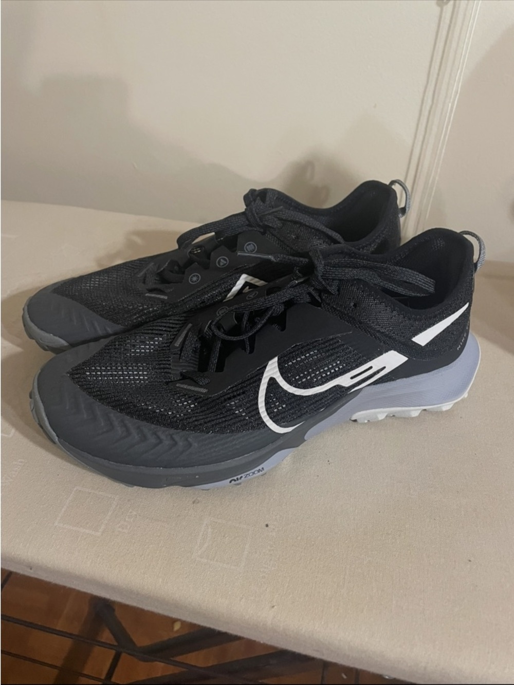 Nike Black & Gray Athletic Sneakers with White Swoosh